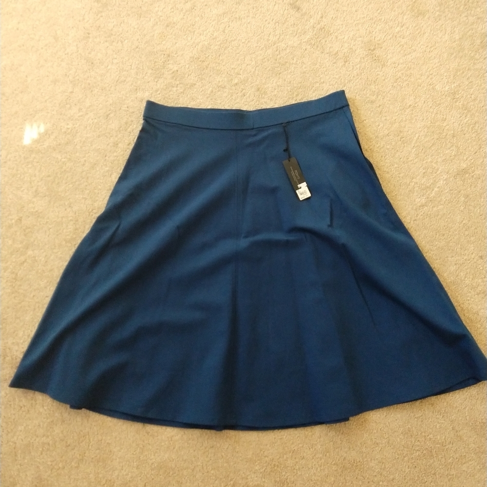 NWT Lane Bryant Ponte Blue Midi Skirt Size 18/20